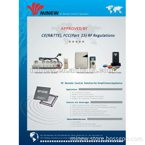 RF Remote Control System for Small Home Appliances Solution